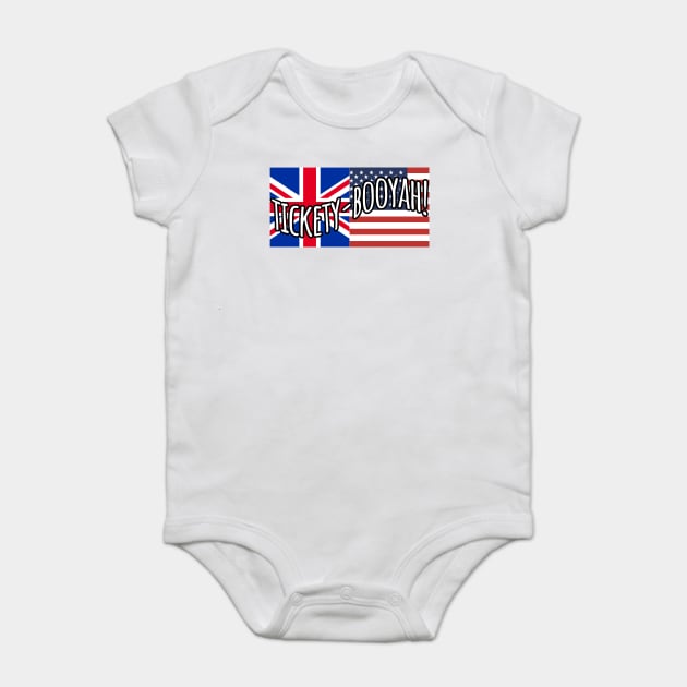 Tickety-Booyah! UK and US expressions combined Baby Bodysuit by Luxinda